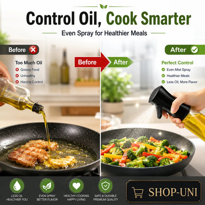Smart Kitchen Healthy Cooking Oil Sprayer Bottle for Pan, Air Fryer