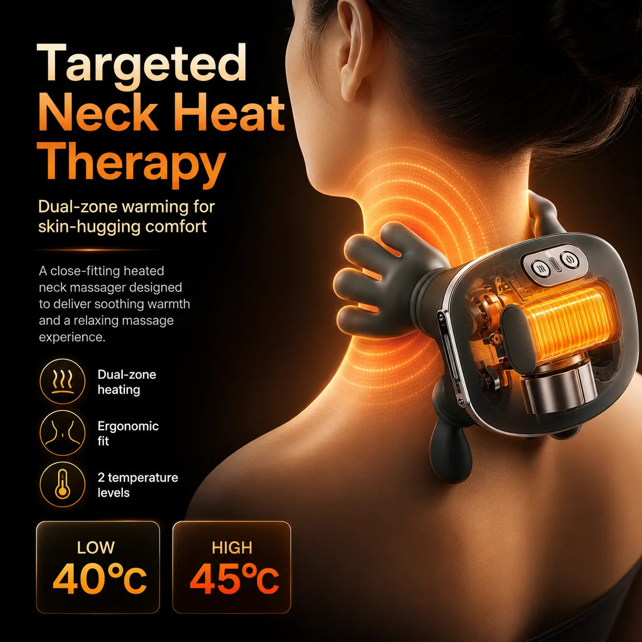 Bring spa-like comfort home with a heated neck massager