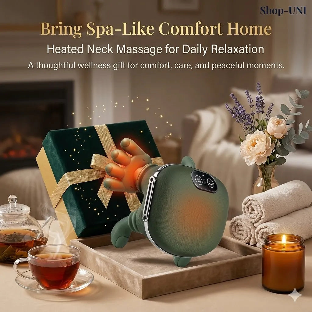 Bring spa-like comfort home with a heated neck massager