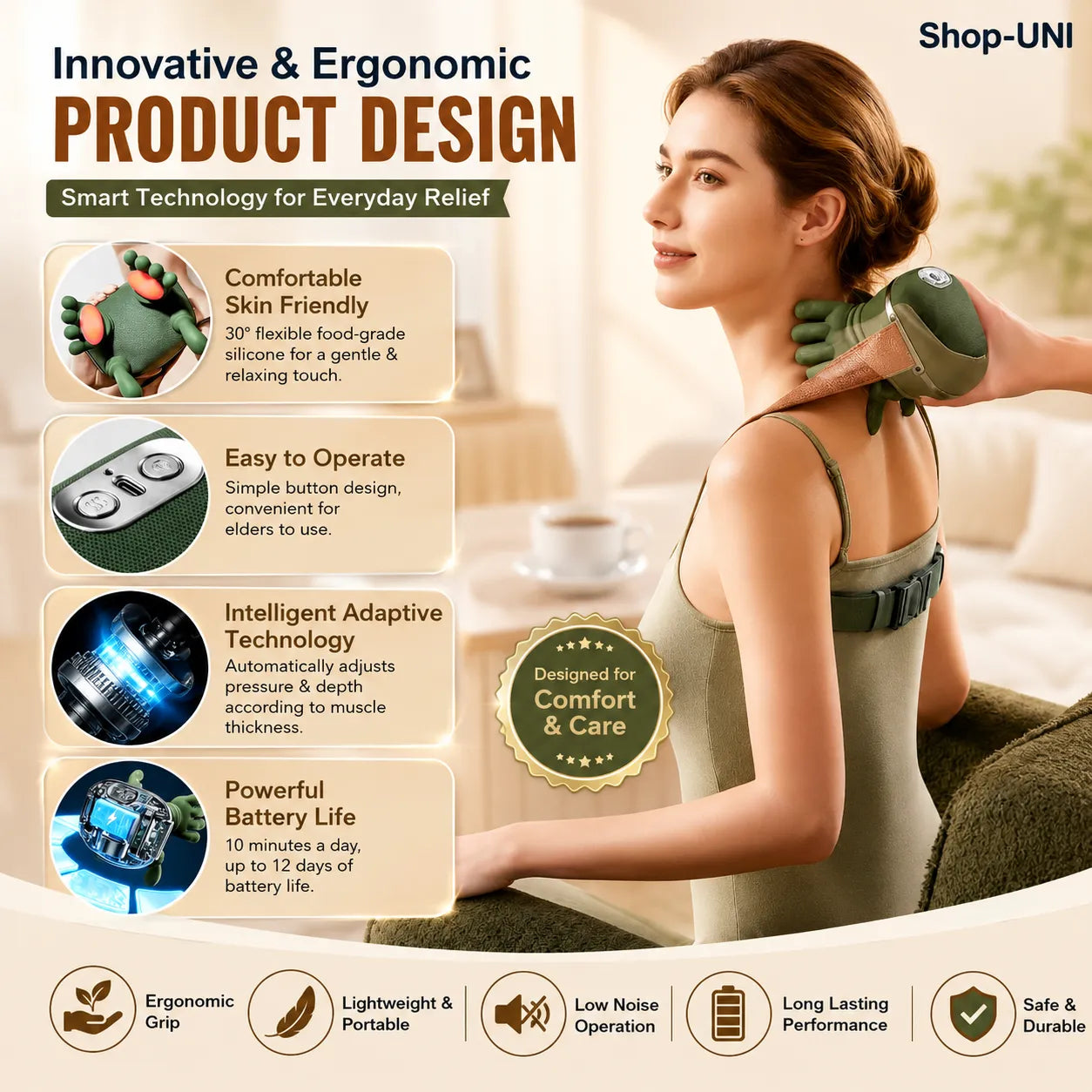 Bring spa-like comfort home with a heated neck massager