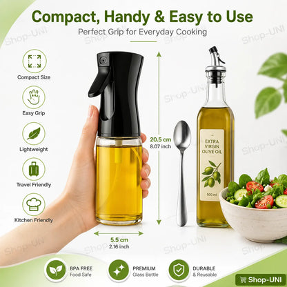 Smart Kitchen Healthy Cooking Oil Sprayer Bottle for Pan, Air Fryer
