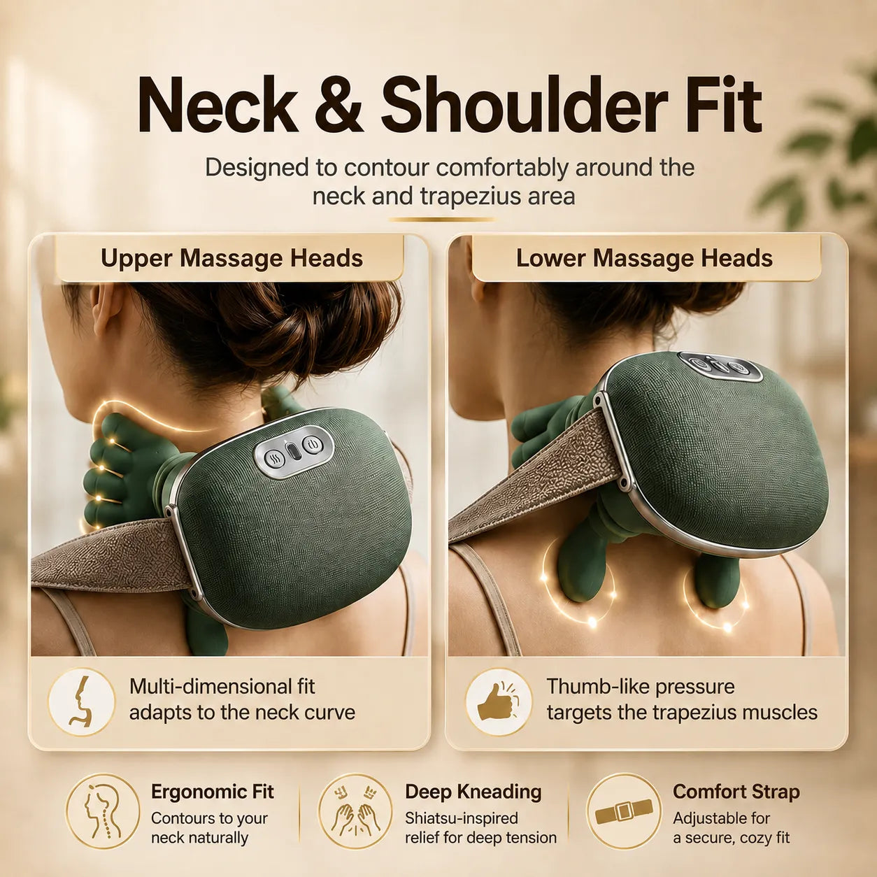 Bring spa-like comfort home with a heated neck massager